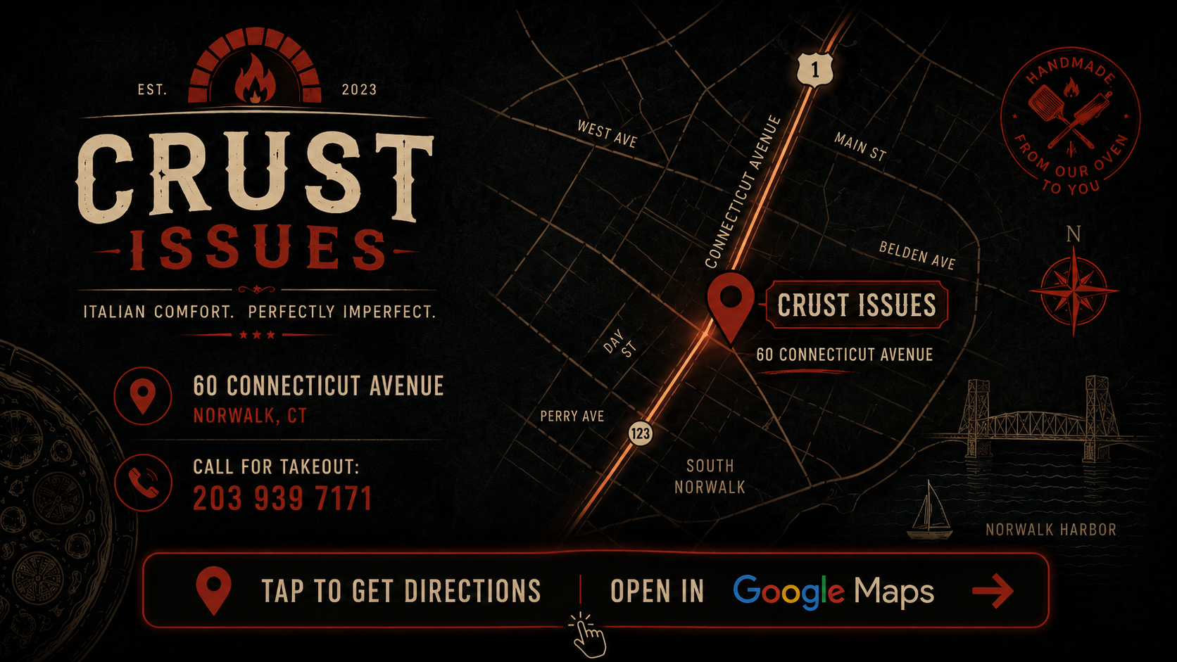 Map to Crust Issues at 60 Connecticut Avenue in Norwalk, CT